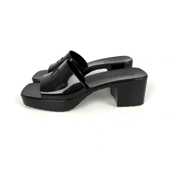 GUCCI Rubber Black Platform Slide Sandals 36, 6 - Picture 4 of 14